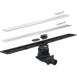 Трап Pestan (BETTOSERB) Confluo Frameless Line White Glass 55 см 13701212, хром матовый/белый, Цвет производителя: белый, хром матовый, Размер трапа: 550 - фото 