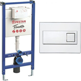Инсталляция для унитаза Pestan Fluenta SET40006356DW (кнопка Diamond белая) - фото 