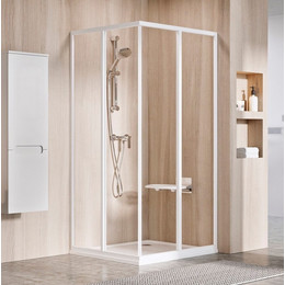 Душевое ограждение Ravak Supernova SRV2-S+SRV2-S-75x75 см 14V301O2ZG белый/матовое - фото 