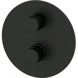 Смеситель для ванны с термостатом Paffoni Light LIQ013NO (1 положение), чёрный матовый - фото 