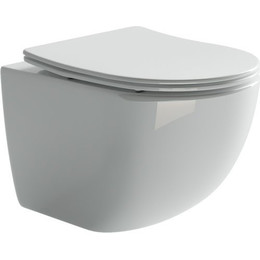 Унитаз подвесной Ceramicanova Forma Rimless CN3009 с тонкой крышкой микролифт - фото 