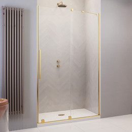 Душевая дверь Radaway Furo Gold DWJ 120 см 10107622-09-01R (стекло 8 мм), золото/прозрачное - фото 