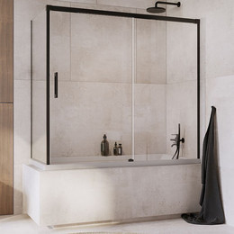 Шторка для ванны Radaway Idea Black PN DWJ+S 160x80 см R, черный/прозрачное - фото 