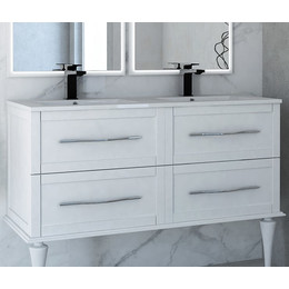 Тумба подвесная с раковиной Cezares Tiffany 120 см 54954, Bianco opaco - фото 