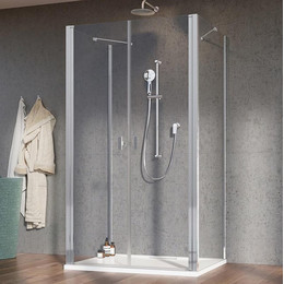 Душевое ограждение Radaway Nes 8 DWD+2S 120x75 см (стекло 8 мм), хром/прозрачное - фото 