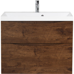 Тумба подвесная с раковиной BelBagno MARINO-H60-800-2C-SO-RW-P 80 см, Rovere Moro - фото 