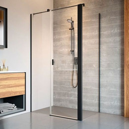 Душевое ограждение Radaway Nes 8 Black KDS II 120x70 см L (стекло 8 мм), черный/прозрачное - фото 