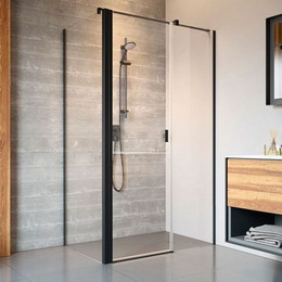 Душевое ограждение Radaway Nes 8 Black KDS II 110x75 см R (стекло 8 мм), черный/прозрачное - фото 