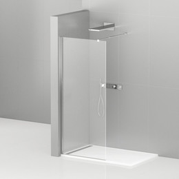 Душевая перегородка Cezares 100 см LIBERTA-L-1-100-C-Cr (телескопический кронштейн, стекло 8 мм) хром/прозрачное - фото 