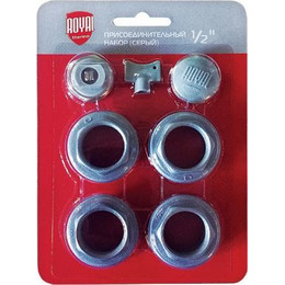 Набор присоединительный Royal Thermo 1/2 RT02.1-2, серебристый - фото 