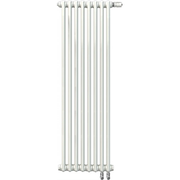 Вертикальный радиатор Zehnder Charleston 2180 390х1790 мм (8 секций) нижнее подключение, белый - фото 