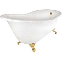 Ванна отдельностоящая Magliezza Beatrice DO 153x76 см (ножки золото) - фото 