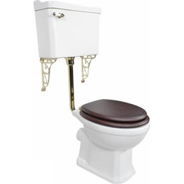 Унитаз-компакт Magliezza Retro 7009 (механизм слива золото) - фото 