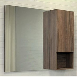 Зеркало-шкаф Comforty Бордо 90 см, дуб тёмно-коричневый - фото 