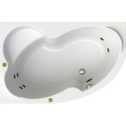 Ванна гидромассажная Радомир Ирма 160x105 см L (Гидромассаж "Стандарт" Bronze) - фото 