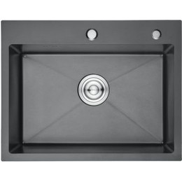 Кухонная мойка Gerhans K36045B 1 мм, PVD графит, Цвет производителя: графит - фото 