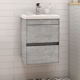 Тумба подвесная с раковиной Art&Max Family-400-2C-SO-CV 40 см, цемент - фото 