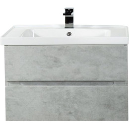 Тумба подвесная с раковиной Art&Max AM-Techno-900-2C-SO-LS935 90 см, бетон лофт натуральный - фото 