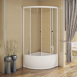 Душевое ограждение Радомир Соул 1 100x100 см, белый/прозрачное - фото 