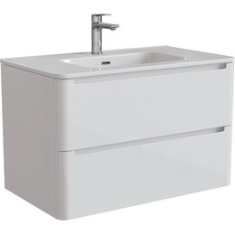 Тумба подвесная с раковиной Iddis Edifice 80 см EDI80W0i95K, белый глянец - фото 