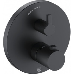 Смеситель для душа с термостатом Kludi Nova Fonte 208353915, черный матовый - фото 