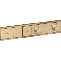 Смеситель для душа с термостатом Hansgrohe RainSelect 15380140, шлифованная бронза - фото 