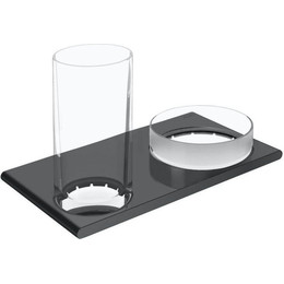 Стакан для зубных щеток Keuco Edition 400 11554139000, цвет хром чёрный - фото 