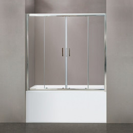 Шторка для ванны BelBagno 150 см UNO-VF-2-150/145-C-Cr, хром/прозрачное - фото 