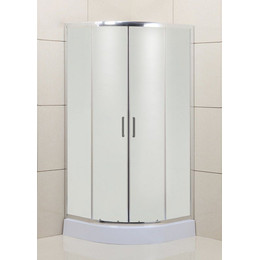 Душевое ограждение BelBagno 80x80 см UNO-195-R-2-80-P-Cr, хром/матовое - фото 