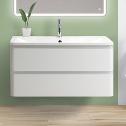 Тумба подвесная с раковиной BelBagno ALBANO-1200-2C-SO-BL 120 см, Bianco Lucido, Цвет фасада: Bianco Lucido - фото 