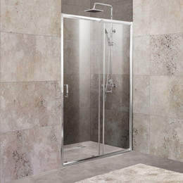 Душевая дверь BelBagno 110 см UNIQUE-BF-1-110/125-C-Cr, хром/прозрачное - фото 