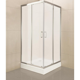 Душевое ограждение BelBagno 85x85 см UNO-A-2-85-M-Cr, хром/матовое - фото 