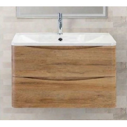 Тумба подвесная с раковиной BelBagno ACQUA-1200-2C-SO-RR 120 см, Rovere Rustico, Цвет фасада: Rovere Rustico - фото 