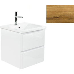 Тумба подвесная с раковиной BelBagno ALBANO-CER-500-2C-SO-RR 50 см, Rovere Rustico, Цвет фасада: Rovere Rustico - фото 