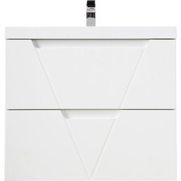 Тумба подвесная с раковиной BelBagno VITTORIA-800-2C-SO-BO-P 80 см, Bianco Opaco - фото 