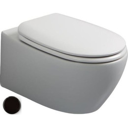 Унитаз подвесной безободковый White Ceramic Basic W020305, черный матовый - фото 