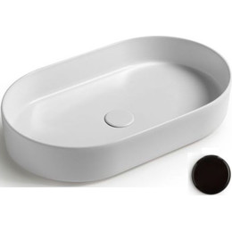 Раковина-чаша White Ceramic Blade 60 см W052705, черный матовый - фото 