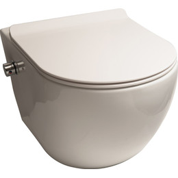 Унитаз-биде подвесной безободковый SantiLine SL-5002SM-BD с крышкой микролифт - фото 