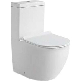 Унитаз-компакт безободковый SantiLine SL-5011 с крышкой микролифт - фото 