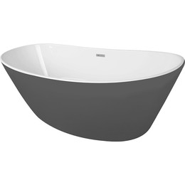 Ванна отдельностоящая Azario Easton 180x82 см AZ-1337B, черный/белый - фото 