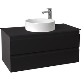 Тумба подвесная со столешницей Jacob Delafon Madeleine 103 см EB2084-J53, черный матовый - фото 