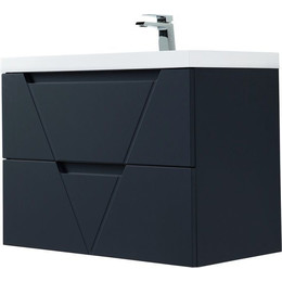 Тумба подвесная с раковиной BelBagno VITTORIA-1000-2C-SO-GO-P 100 см, Grigio Opaco - фото 