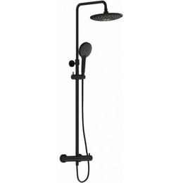 Душевая стойка с термостатом Vitra AquaHeat Bliss 240 2F A4720536EXP, черный матовый - фото 