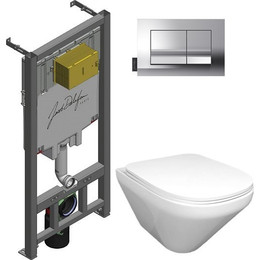 Инсталляция с подвесным безободковым унитазом Jacob Delafon Modern Life E21773RU-00 - фото 