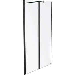 Душевая перегородка Jacob Delafon Serenity 120 см E14W120-BLV, черный/серое - фото 