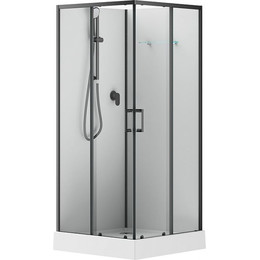 Душевое кабина Aquanet Passion EVO S 90x90 см 282009, чёрный/прозрачное (безсиликоновая сборка) - фото 
