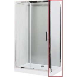 Боковая стенка Aquanet Delta NPE1131 90 см 273609 (стекло 8 мм) хром/прозрачное - фото 