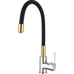 Смеситель для кухни Ledeme L4898-10, черный/хром - фото 