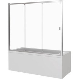 Шторка для ванны Bas Screen WTW-160-G-CH 1600х1400 мм, хром/матовое - фото 