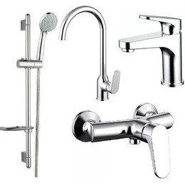 Набор смесителей 4 в 1 для душа Bravat Eler - фото 